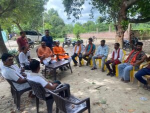 Senior BJP leader Shiva Tiwari met voters in Matera area of Bahraich and sought support for the 2024 Lok Sabha elections
