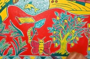 Manjusha artist of Bhagalpur made special painting to welcome PM Modi