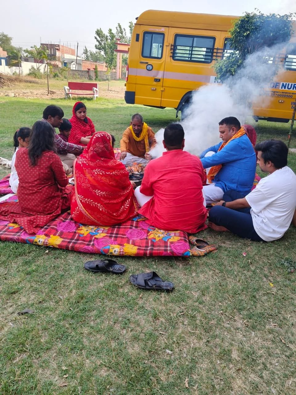 The presence of hundreds of devotees including grand musical Sundarkand and Havan Yajna, former minister Yasar Shah on Jyeshtha Mangal