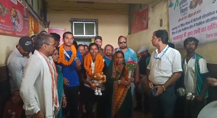 Bhagalpur's daughter Khushi Yadav won Gold in Khelo India Youth Games 2025, celebrated in the distric