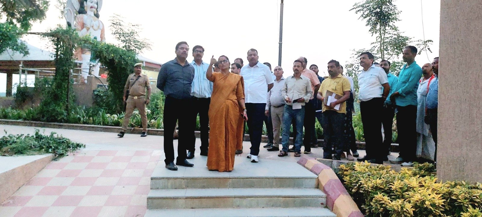 DM and SP inspected the Chitora memorial site before the possible visit of CM Yogi