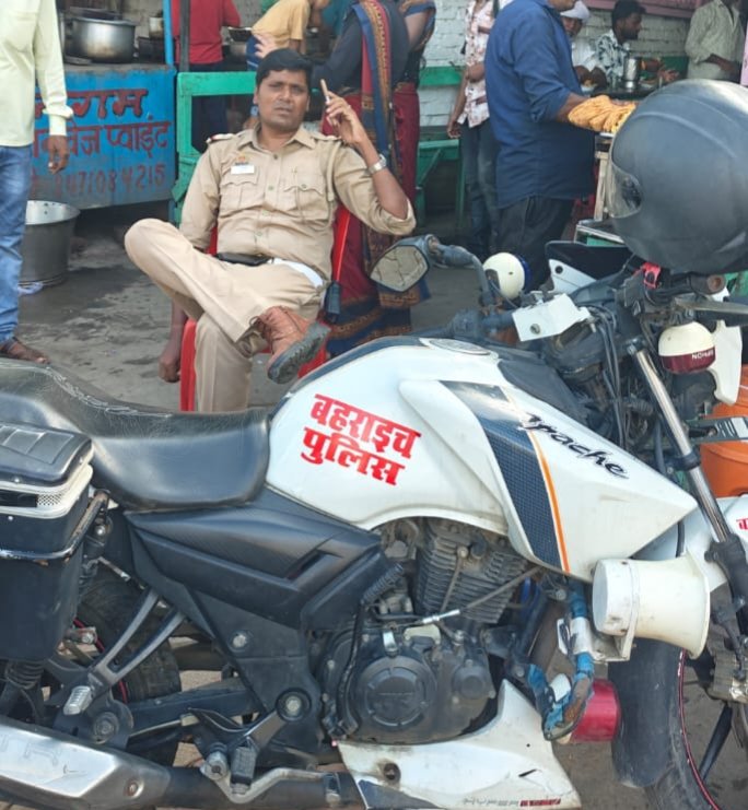 Despite the court stay in Bahraich, forcibly digging outside the taxi stand, video of the inspector came ou